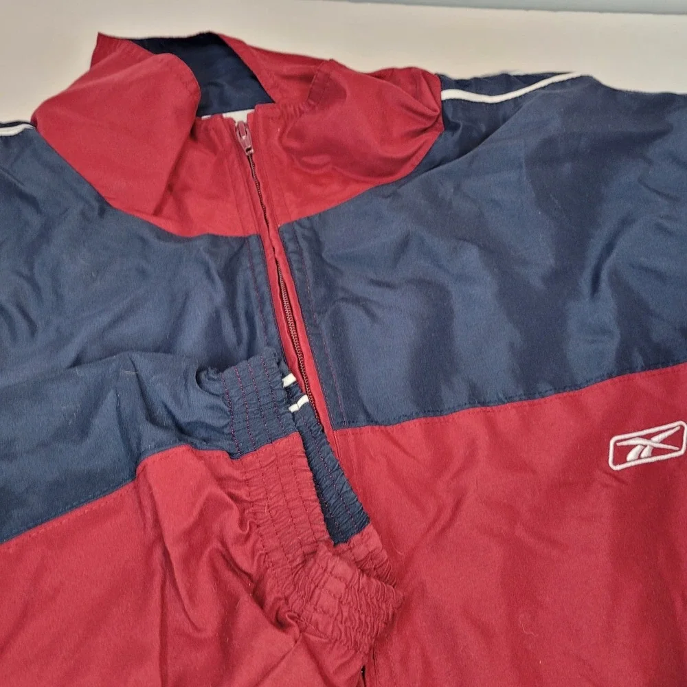 Reebok Red/Blue Vintage‎ Full Zip Jacket Mens 3XLT